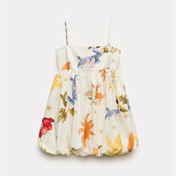 NWT Zara Voluminous Printed Dress Size XL - Picture 4 of 6